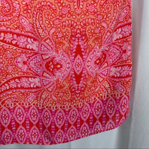 Cynthia Rowley pink paisley pattern tank top, S - Picture 6 of 8